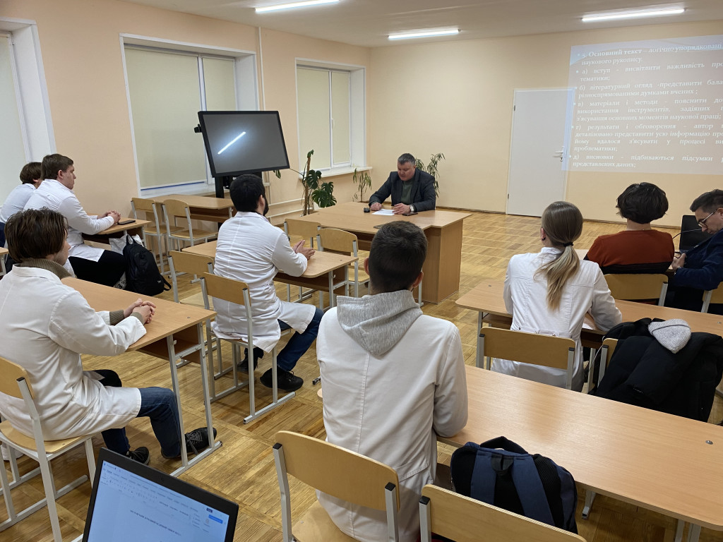 Засідання студентської наукової групи на кафедрі анатомії людини