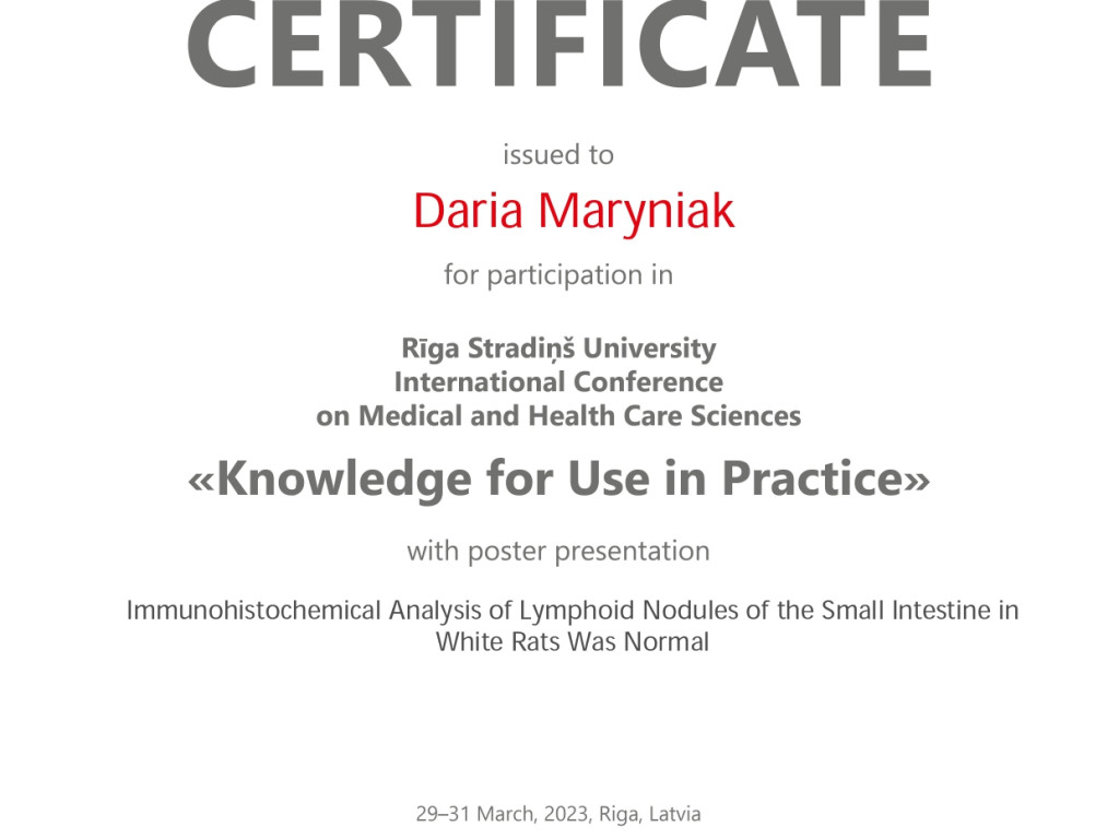 Знання використані на практиці