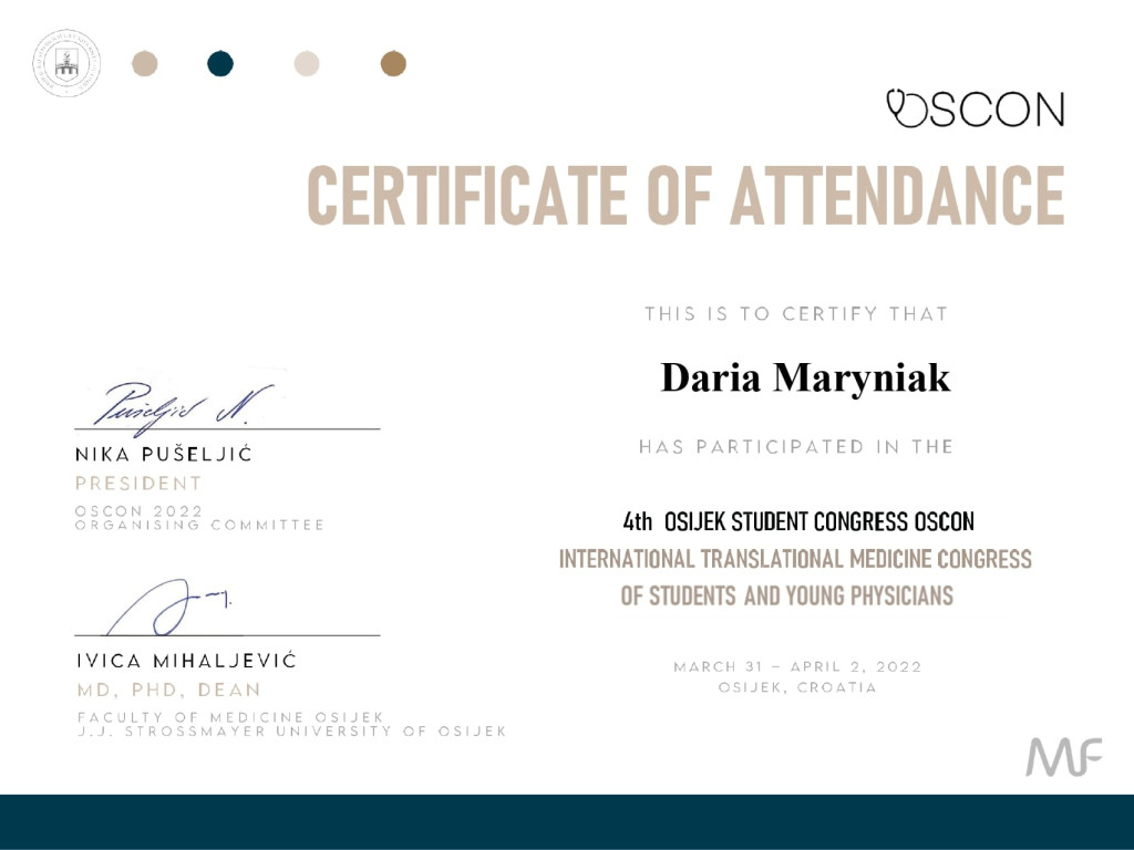 Osijek Student Congress (OSCON) - 2022. Mind & Matter