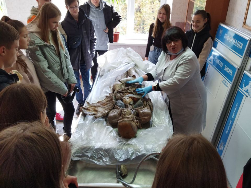 ІНТЕГРАТИВНЕ ЗАНЯТТЯ-ЕКСКУРСІЯ У ВИГЛЯДІ ПРОФІЛЬНОГО ЗАНУРЕННЯ НА КАФЕДРІ АНАТОМІЇ ЛЮДИНИ ПДМУ